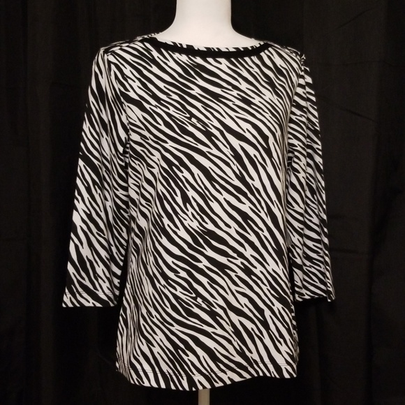 Westbound zebra print knit blouse - Picture 2 of 7